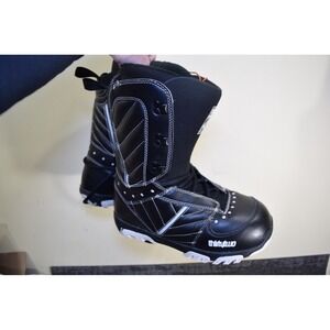 2013 ThirtyTwo PRION Snowboard Boots Womens 9.5 Black White Lace Up